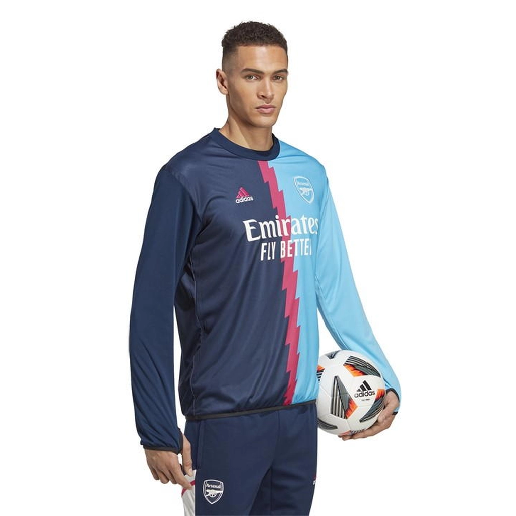 Adidas Originals Arsenal Pre Match Sweater 2022 2023 Adults - Blue
